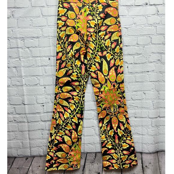 Zara Boho Hippie Chic Floral Woman Multicolor High Rise Pants Size XS - Picture 3 of 10